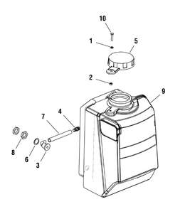 Water Tank Group (80003284) Diagram and Parts List for 866057-EX20-S  Briggs and Stratton Saw